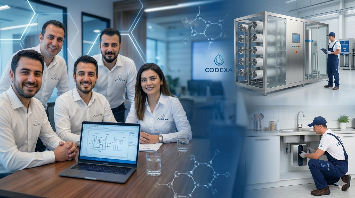 Codexa su arıtma cihazı – mutfak ortamında modern su arıtma sistemi